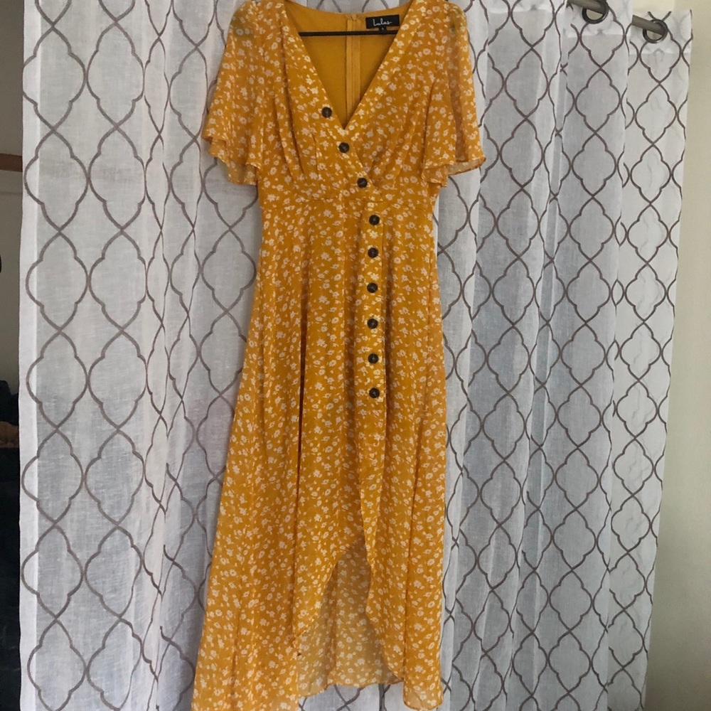 Lulus high low printed dress